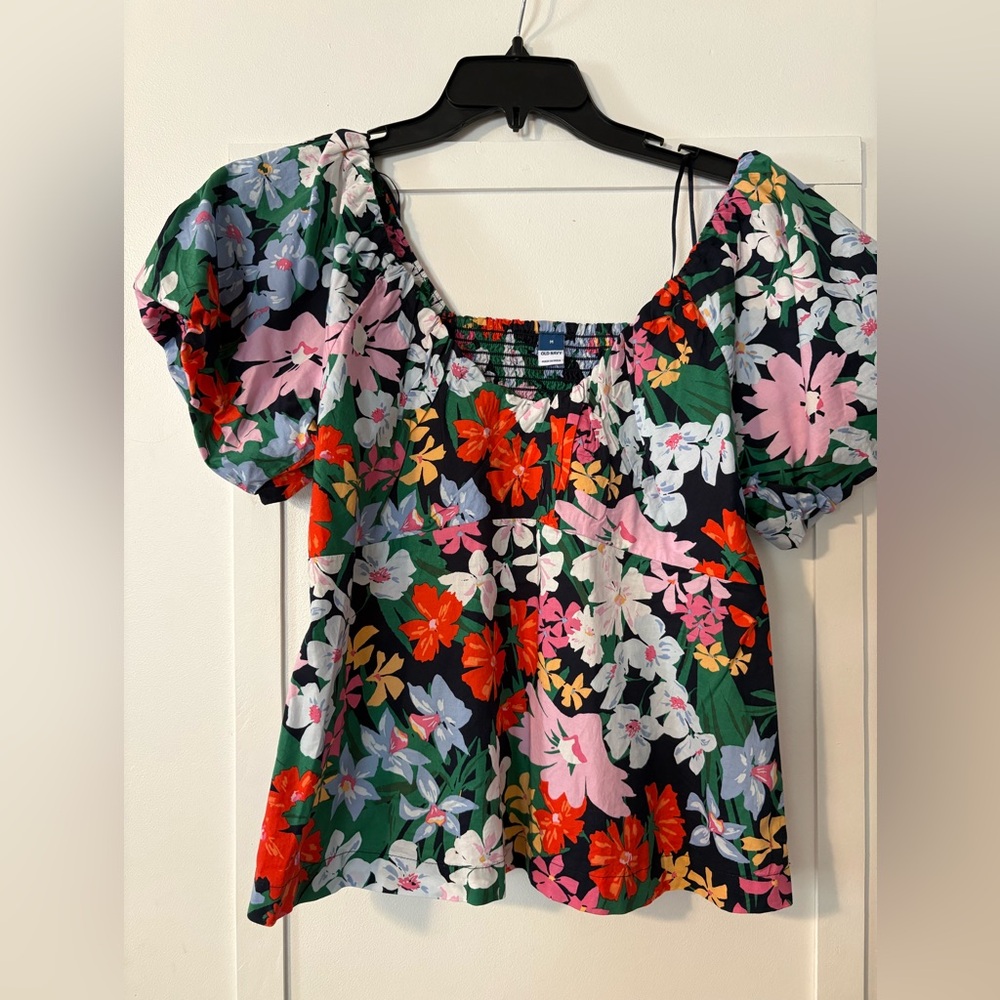 Old Navy Multicolor Floral Blouse